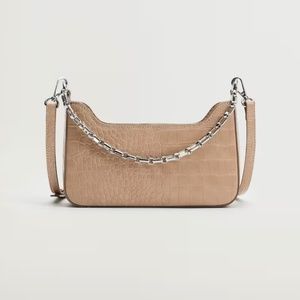 Mango Croco Crossbody Bag